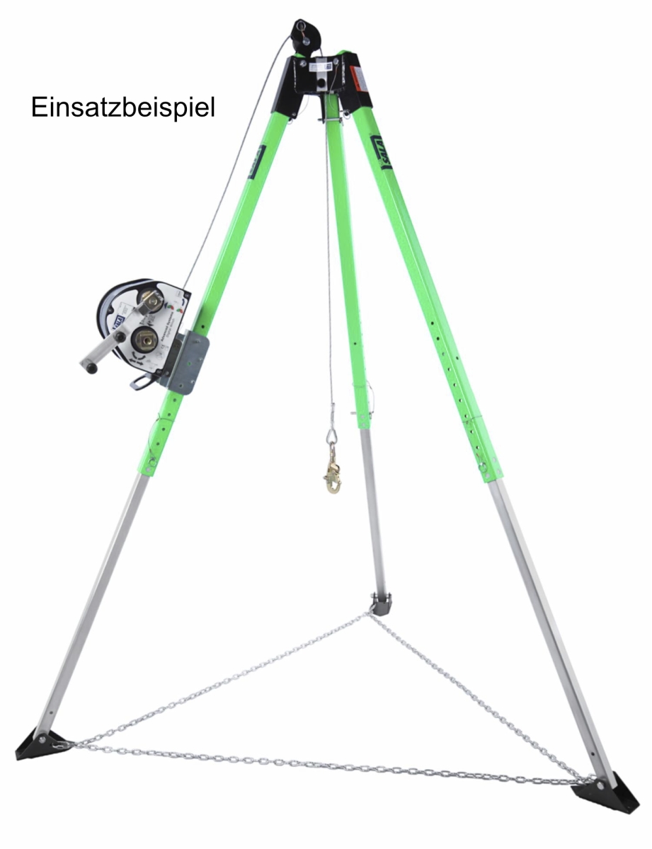 3M™ DBI-SALA® Winde Digital Serie 100 Power Drive mit Seil 8518567, 21,3 m Länge (18 m effektiv), Nabenantrieb für Akkubohrer, Verzinktes Stahlseil, Abnehmbarer Griff, 13,80 Kg, Für den Einsatz mit mobilen Hebesystemen
