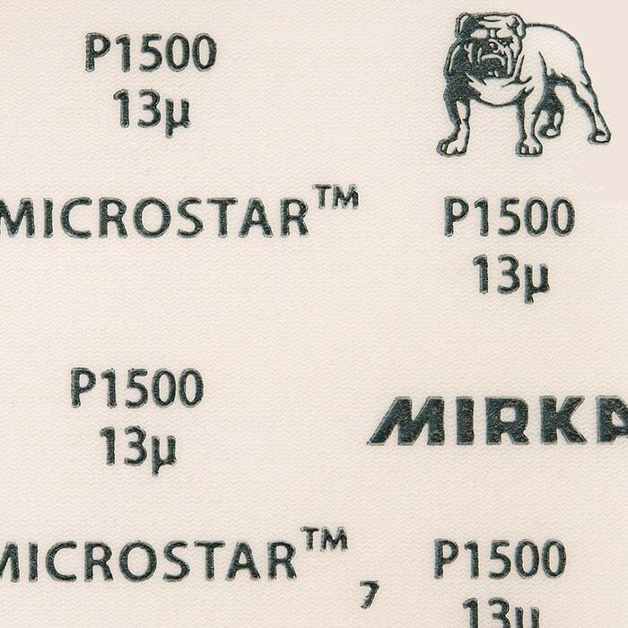 Mirka® Microstar FM6JT05095, Ø 77 mm, P2000, Ungelocht, Kletthaftend, Schleifscheibe mit Aluminiumkorn