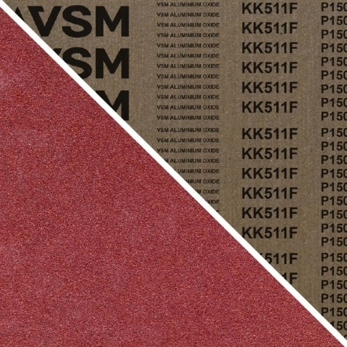 VSM ALUMINIUMOXID KK511F 782066, 50 mm x 3500 mm, A, P360, F-Baumwolle, Ausführung (E07), Rot-braun, Schmalband mit Aluminium, Für Edelstahl und NE-Metalle