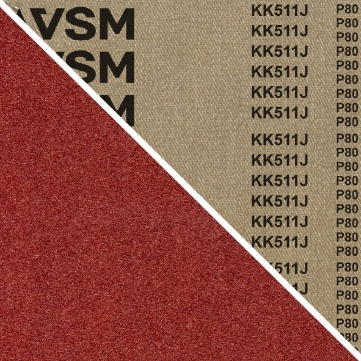 VSM ALUMINIUMOXID KK511J 701902, 50 mm x 3500 mm, A, P280, J-Baumwolle, Ausführung (E07), Rot-braun, Schmalband mit Aluminium, Für Edelstahl und NE-Metalle