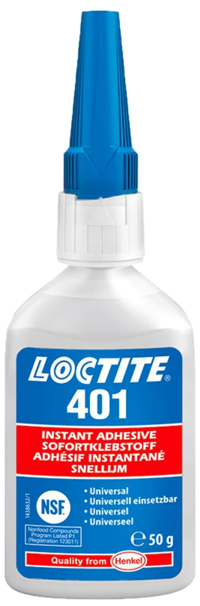 Henkel™ Loctite® 401 Sofortklebstoff, 50 g, Transparent, Für Universelle Anwendungen