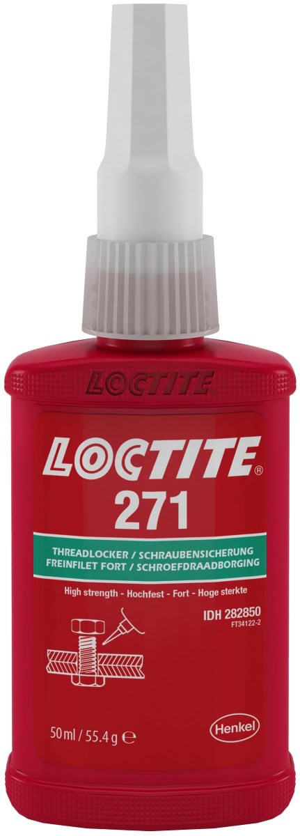 Henkel™ Loctite® 271 Schraubensicherung, 50 ml, Rot, Fest, 282850, Universell einsetzbar