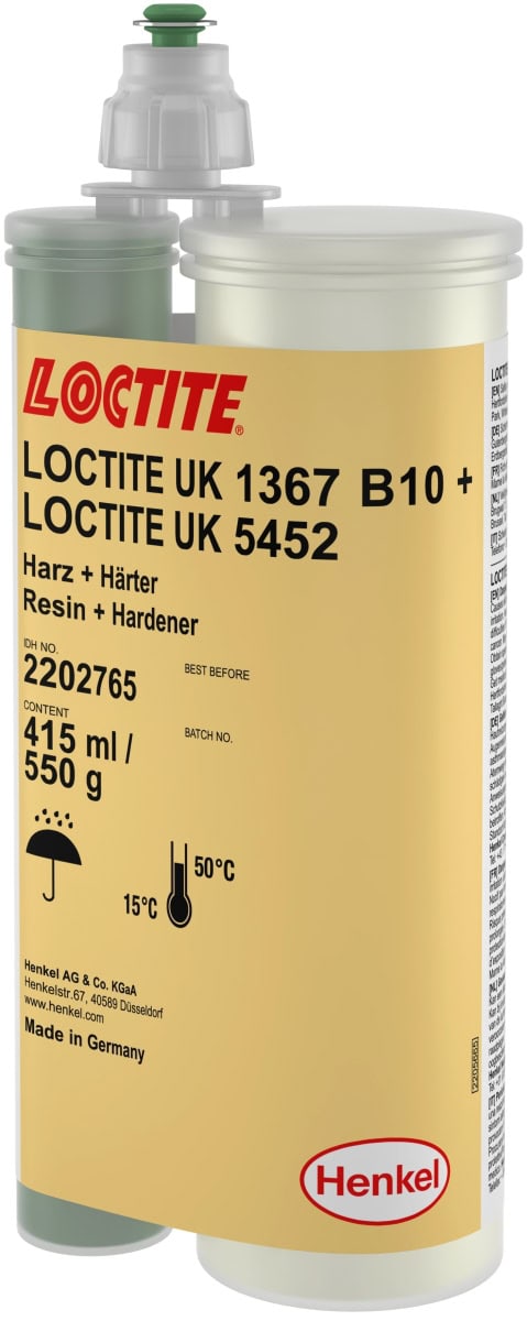 Henkel™ Loctite® UK 1367 B10 / UK 5452 Strukturklebstoff, 415 ml , Grün, 4:1, 2K, 2202765, Für allgemeine Montageanwendungen