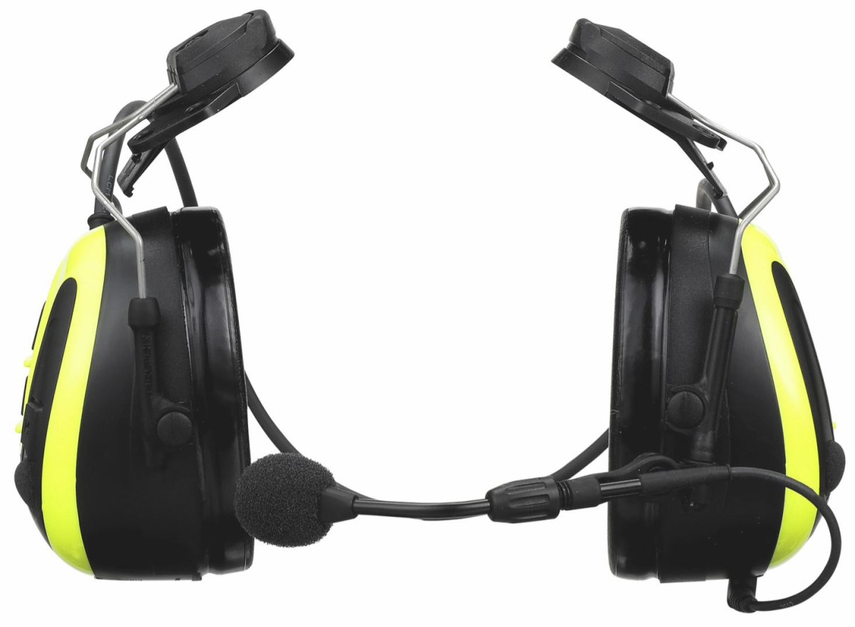 3M™ PELTOR™ WS™ ALERT™ Gehörschutz Headset X+ MRX21P3E3WS7, Kopfbügel, SNR = 31 dB, Gelb / Schwarz, Helmbefestigung, Elektronischer Kommunikations Kapselgehörschutz für den dauerhaften Einsatz