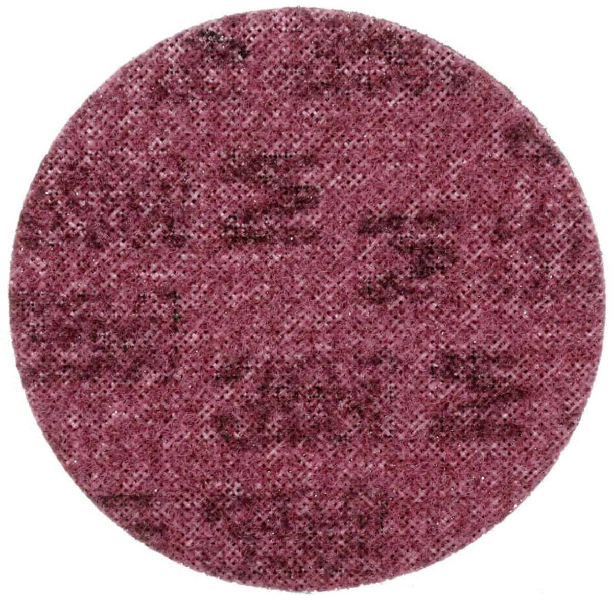 3M™ Scotch-Brite™ Vliesscheibe SC-DH 65335, Ø 115 mm, P220 - P280, Medium, Metall & Edelstahl — Entgraten, Reinigen, Finish, Rot, A, 8.000 U./Min., Kletthaftend, Ohne Zentrierloch