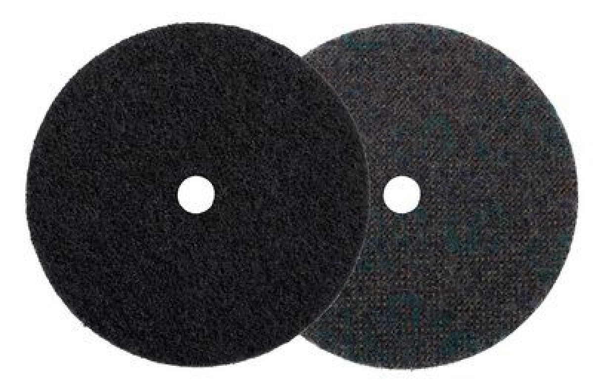 3M™ Scotch-Brite™ SL-DH, Ø 125 mm x 22 mm, P120, Coarse super duty, Schwarz, Vliesscheibe mit Zentrierloch