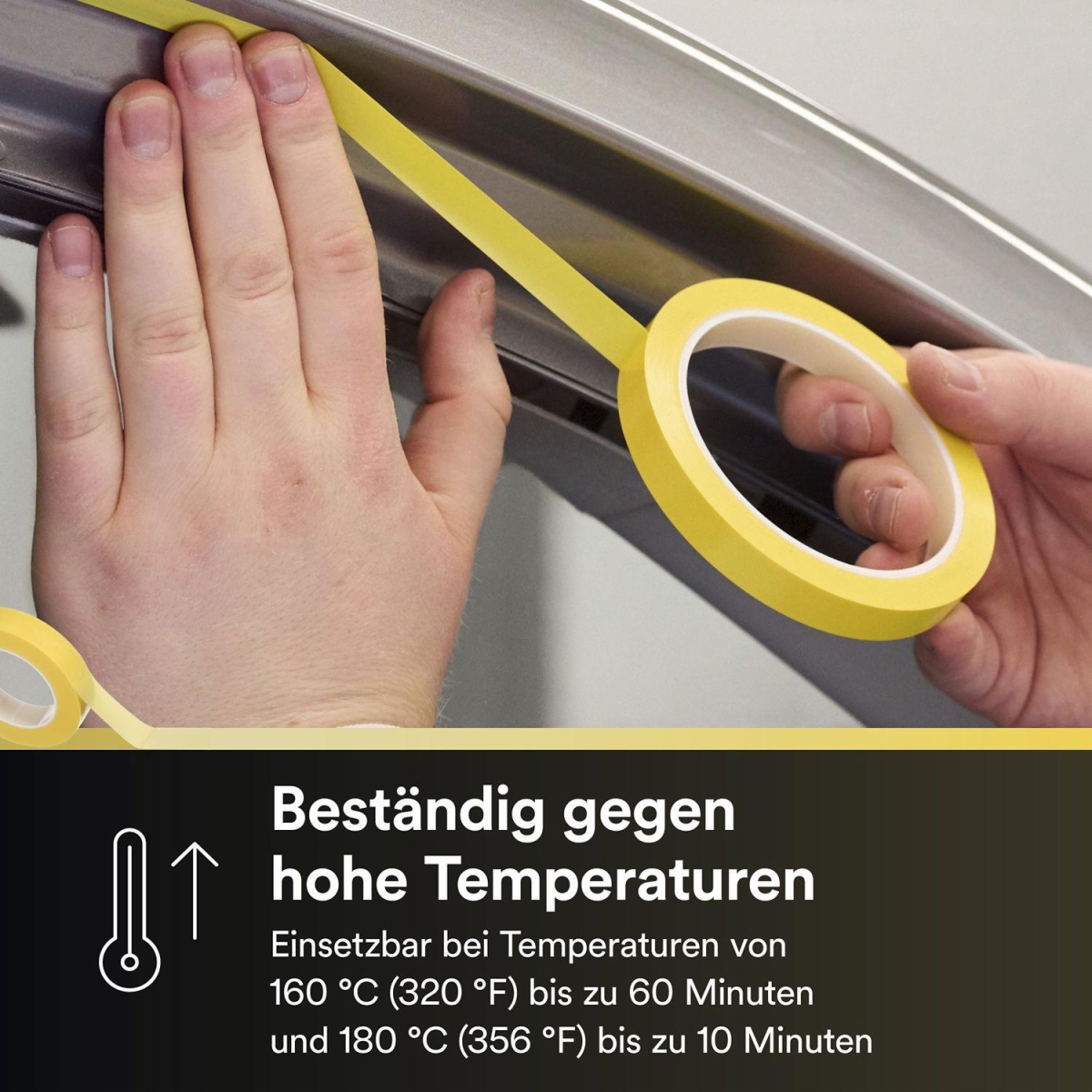 3M™ Scotch® Farblinienband 4740, 19 mm x 50 m, 0,13 mm, Gelb, Anpassungsfähig, PVC frei, Für absolut perfekt scharfe Farblinien in der Automobilindustrie