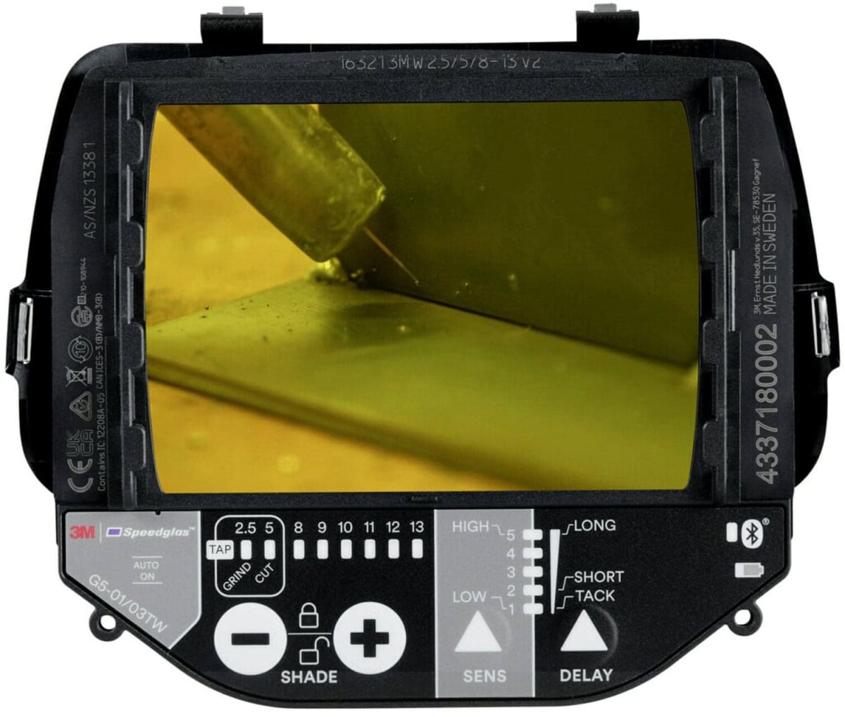 3M™ Speedglas™ Schweißmaske G5-03 Pro mit Schweißfilter G5-01/03TW, 631820, inkl. Kopfband, Für Heftschweißarbeiten mit Zwischentönungsmodus